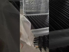 5'X8' 금속 튜버 강철 울타리 검은 야외 진크 강철 울타리