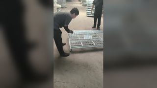 창고용 헤비 듀티 접이식 철망 보관 케이지