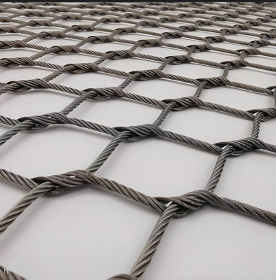 Durable Stainless Steel Diamond Hole Knitted Wire Zoo Mesh For Animals