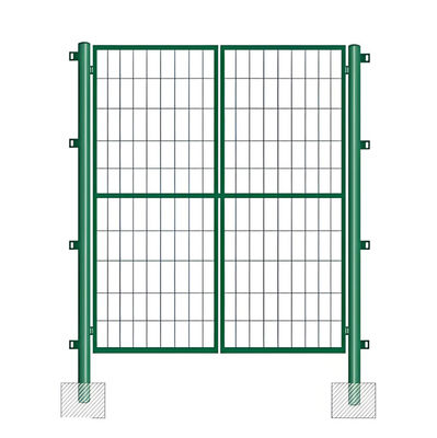 Polyester Powder Coated Outdoor Residential Garden Metal Welding Fence