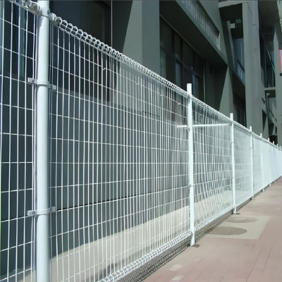8ft Powder Coated Galvanized Iron Welded Wire Mesh Roll Top BRC Fence Panel