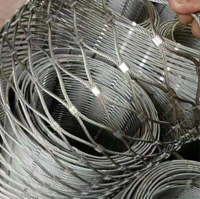 Durable Stainless Steel Diamond Hole Knitted Wire Zoo Mesh For Animals