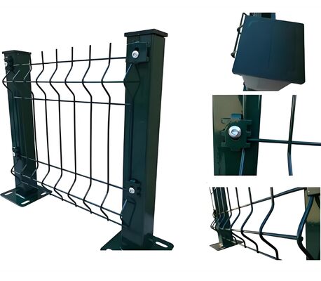PVC Coating 3D Bending Curved V Mesh Security Fencing For Outdoor Area